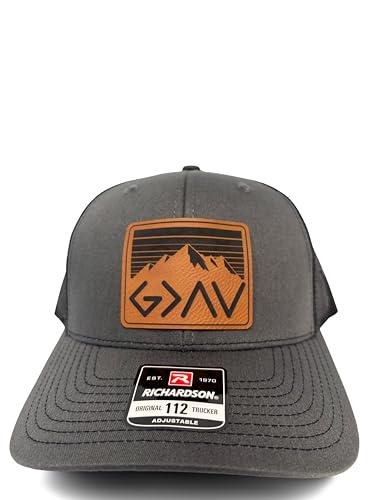 God is Greater Than The Highs and Lows Trucker Hat Women's Hat All Black Sun Hat Men Gifts for Girlfriends Cool Cap - color: Charcoal