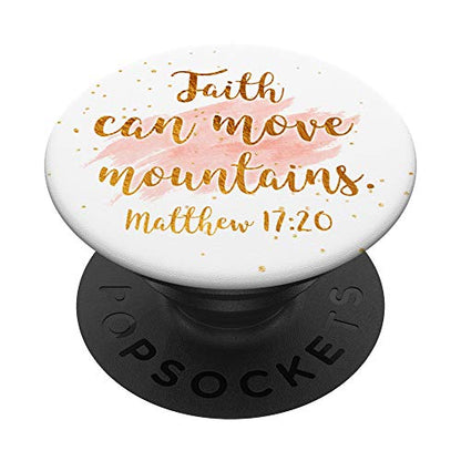 Matthew 17:20 Bible Verse Christian Faith Inspiring Quote PopSockets PopGrip: Swappable Grip for Phones & Tablets