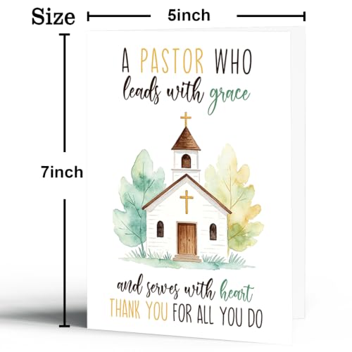 Pastor Appreciation Card, Thank You Pastor Card from Church Family - color: BK-144