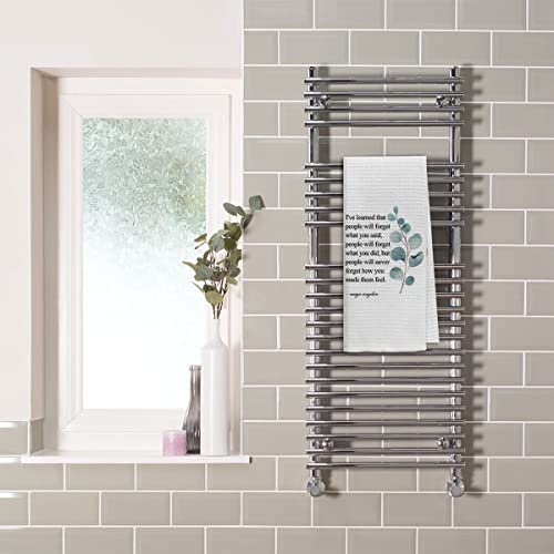 Dibor Maya Angelou Quote Kitchen Towels, I've Learned That People Will Forget What You Said Decorative Absorbent Drying Cloths for Bathroom & Kitchen - color: White