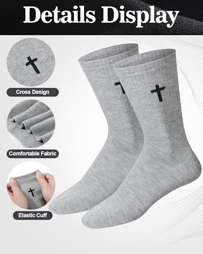 Shihanee 12 Pairs Cross Socks Men Crew - color: Multicolor
