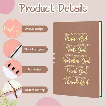 Shinylin 7 Pcs Christian Gift Set for Women Biblical Gifts Women Inspirational Presents Xmas Party Suit - color: Beige