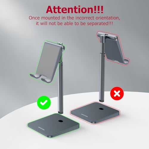 OMOTON CA02 Cell Phone Stand with Charging Hole for Desk Lightweight Gray - color: Gray