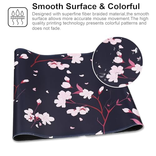 XXL Gaming Mouse Pad 35.4x15.7 Professional Large Mouse Pad & Computer Game Mouse Mat-90x40 Blackhua - color: Blackhua, size: 35.4L x 15.7W inches