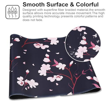 XXL Gaming Mouse Pad 35.4x15.7 Professional Large Mouse Pad & Computer Game Mouse Mat-90x40 Blackhua - color: Blackhua, size: 35.4L x 15.7W inches