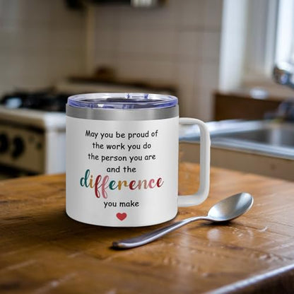 14 Oz Tumbler Difference Maker Gift, Making A Difference Gifts, Thank You Tumbler - Christmas, Birthday Gifts For Women, appreciation gifts for Boss, Leader, Employee, Coworkers, Teachers - color: difference maker