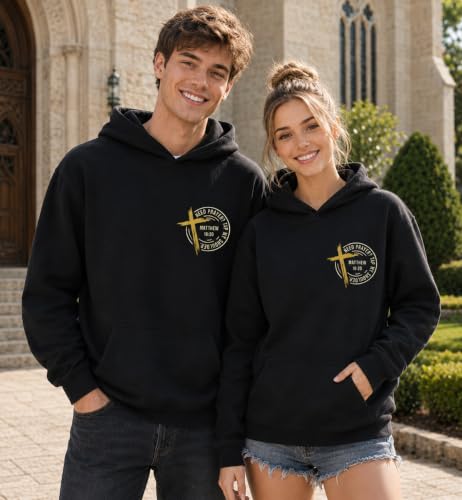 Christian Hoodies for Men Religious Faith Need Prayer Tap My Shoulder Shirt - color: Black, size: Medium