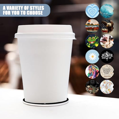 Cup Holders Car Coasters - Compass Absorbent Ceramic Coaster, Drink Cup Holder Coasters, Auto Accessories for Women & Men, Pack of 2 - color: Compass