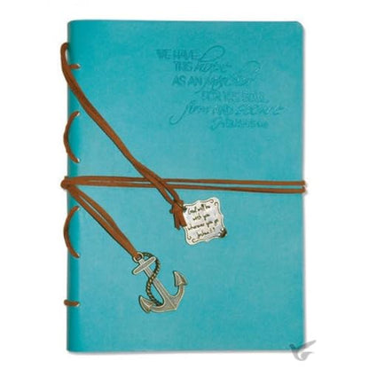 Divinity Boutique Journal, Hope as an Anchor with Aqua Charm (22875) 7.5 x 5 - color: Aqua