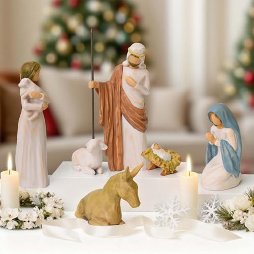 6 Piece Nativity Set, Christmas Decor Nativity Scene, Christian Gifts
