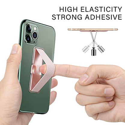 Phone Holder for Hand, CISID 5 Pcs Phone Gripper for Back of Phone Grip Phone Finger Holder Suitable for iPhone Samsung and Most Smartphones(Black,Silver,Rose Gold,Gold,Red 5PCS) - color: Black,Silver,Rose Gold,Gold,Red