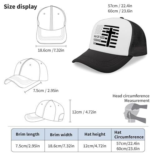 Y'Alls Need Jesus Hats Funny Cap for Grandma - color: Man of God Husband Dadallblack4