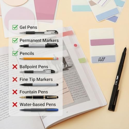 Mr. Pen- Transparent Sticky Notes Set, 1000 Sheets - size: Various