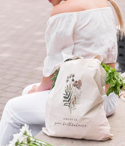 Inspirational Christian Bible Verse Foral Tote Bag for Women - color: Bible9