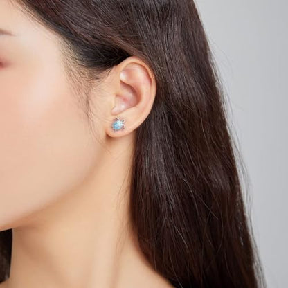 Cute Stud Earrings for Women Dachshund Koi Fish Sea Star Sea Turtle Sea Conch Earrings 14K Gold Plated Dainty Stud Earring funky Jewerly - color: Silver Sea Turtle