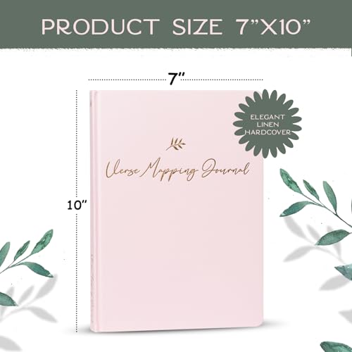Graceful By Design Linen Bible Verse Mapping Journal, Deep - color: Deep Purple