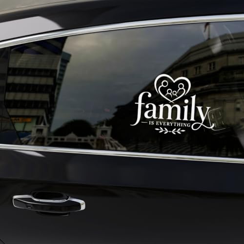 2PCS Family Quote UV DTF Sticker, Love Window Car Decal Faith Decor 10in - color: Family is Everything