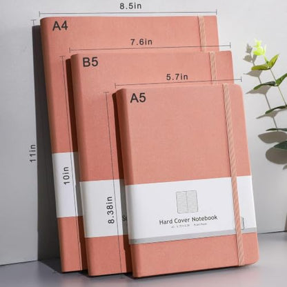 AHGXG Lined Journal Notebook, 320 Numbered Pages, A5 (5.75'' X 8.38'') - color: Pink, size: A5