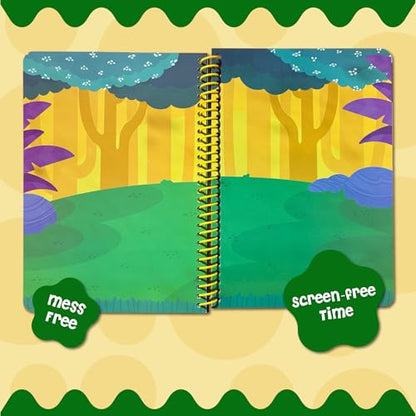 Stick4Ever Jelly Sticker Book® - for Kids - Waterproof, Easy to Clean Reusable Sticker Book for Toddlers- Reusable Road Trip Activities for Kids - Stocking Stuffers for Toddlers (Dinosaurs) - style: Dinosaurs