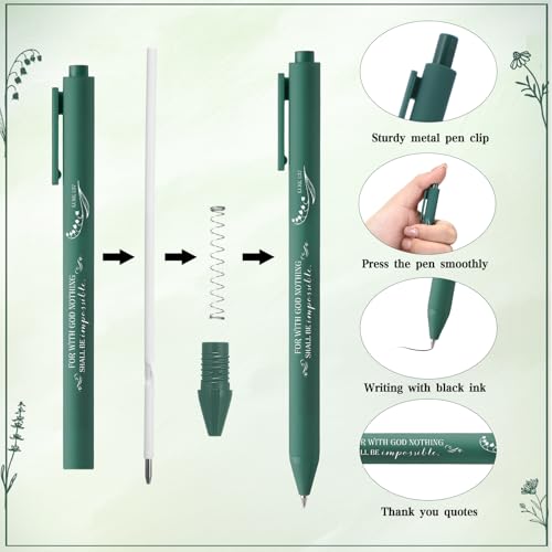 Sayglossy 50 Pcs Christian Pen, Religious Pen Gift, Classic, English - color: Christmas Color, style: English
