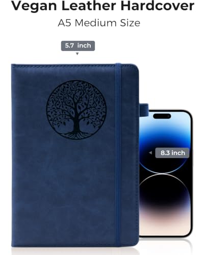 BIYUNRO Leather Journal, Writing Notebook for Women Men - color: Royal Blue