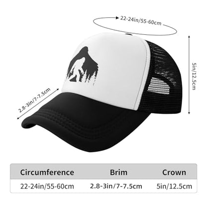 MOLAIGIN Trucker Hat, Adjustable Snapback Hat, Baseball Cap for Men Women, Breathable Mesh for Casual Wear - color: Black12