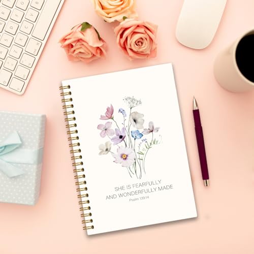 UYlKG Christian Notebook for Women, Christian Art Gifts Journal, Prayer Journal for Women, Bible Journaling Notebook,80 Sheets 5.8x8.3,Psalm 139:14 - color: Psalm 139:14(Style1)