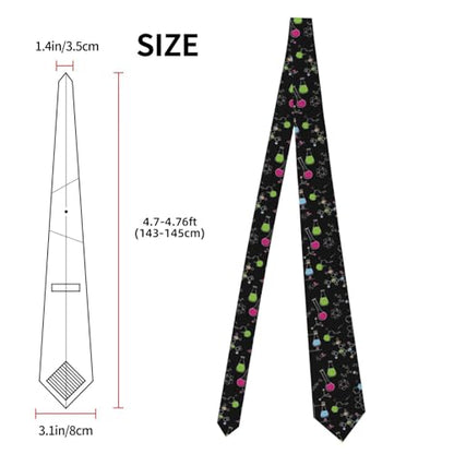 Men's Neckties, Novelty Printed Skinny Tie for Work Casual Party - color: Science Chemistry
