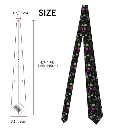 Men's Neckties, Novelty Printed Skinny Tie for Work Casual Party - color: Science Chemistry