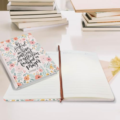 Cute flower Christian Hard Shell Journal Notebook 200 Sheets (5.8 x 8.3) - color: Multi 1154
