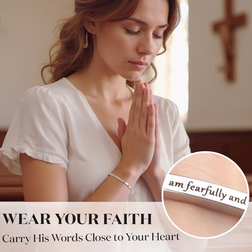 kilofly Set of 3/6 Bible Verse Bracelet Christian Unique Religious Gift for Women - style: Faith Set3
