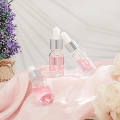 Didaey 100 Pcs Mini Glass Oil Dropper Bottle, 10 ml, Classic Silver - color: Classic Silver, size: 10 ml