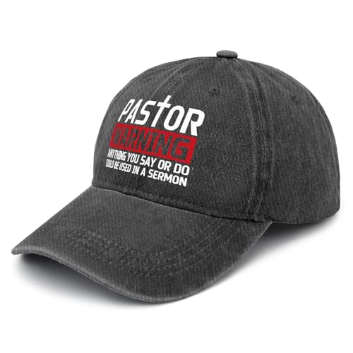 Y'Alls Need Jesus Hats for Mens Aesthetic Washed Distressed Baseball Cap - color: Pastor Warning Anything You Says Or Do Could Be Used in a Sermon 6