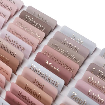 UPAFEXXI-Laminated Bible Tabs for Women and Men(Earth Tone) - color: Earth Tone