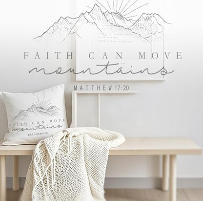 Bible Pillow Cover 18x18, Christian Home Decor - color: White