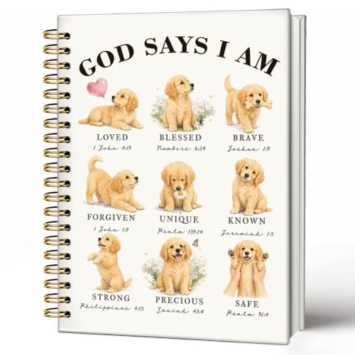 Golden Retriever Gifts Christian Notebook Bible Journal for Women - color: Golden Retriever -(A5)