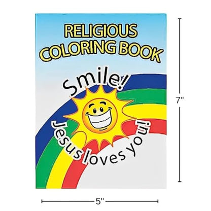 Fun Express Bible Coloring Book for Kids Set of 72