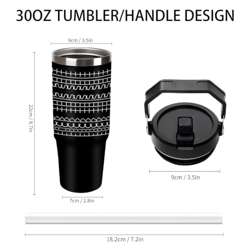 30 oz F This S Travel Mug with Handle and Straw, Geometric Pattern Stainless Steel Vacuum Insulated Tumbler, Water Bottle, Funny Office Gifts for Coworkers - color: fuck this shit travel mug