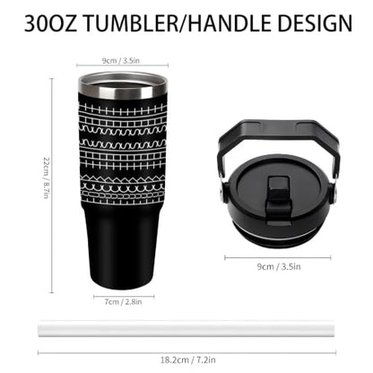 30 oz F This S Travel Mug with Handle and Straw, Geometric Pattern Stainless Steel Vacuum Insulated Tumbler, Water Bottle, Funny Office Gifts for Coworkers - color: fuck this shit travel mug