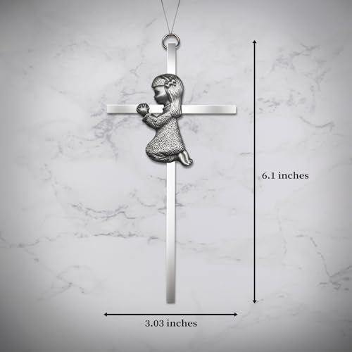 CHIMUYU Boy Girl Cross Wall Decor Baptism Gifts for Boys, Girls, Kids, Christening, First Holy Communion, Baby Shower, Birthday, Catholic Gift (Girl, 1) - style: Girl