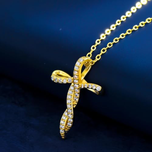 KQ&TTENG 14k Gold Plated Four Leaf Clover Necklace Irish Jewelry Wedding Anniversary Birthday Gifts for Women Wife Mom Girlfriend - color: A05