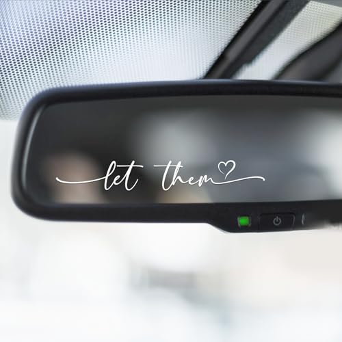Let Them Mental Health Rearview Mirror Sticker Set - color: Let Them