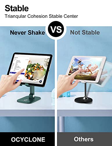 OCYCLONE Phone Stand for Desk, Foldable Cell Phone Stand Holder, Green - color: Green