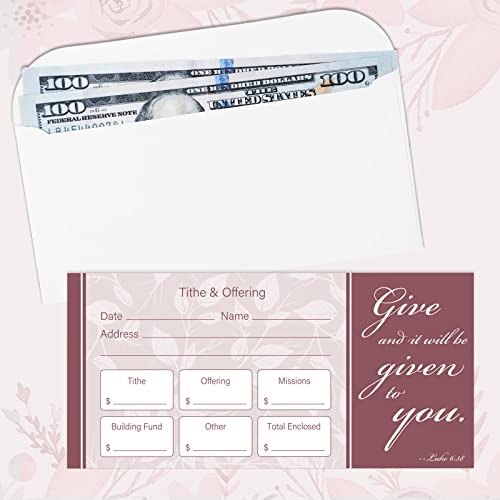 Eaasty 200 Pcs Church Offering Envelopes Bill Size Donation,Simple Style - style: Simple Style