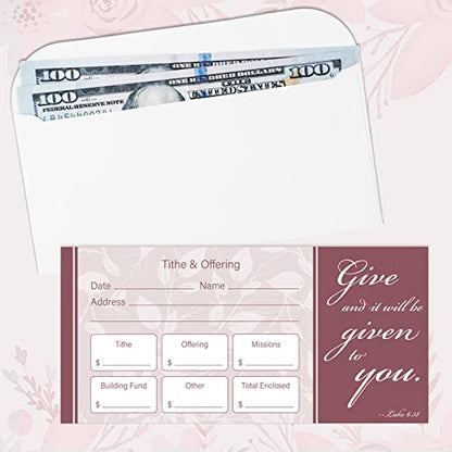 Eaasty 200 Pcs Church Offering Envelopes Bill Size Donation,Simple Style - style: Simple Style