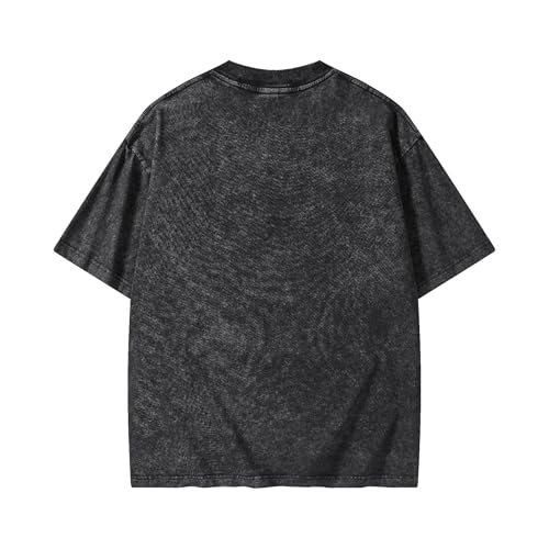 Graphic Tees Summer Women Men Cotton Novelty Oversized Crew Neck Psalm of Bible Christian Washed T-Shirt - color: Black, size: 4X-Large