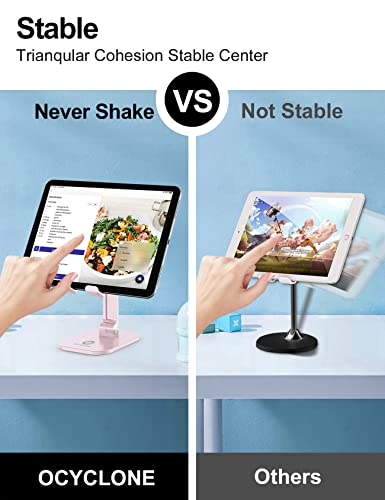 OCYCLONE Phone Stand for Desk, Foldable Cell Phone Stand Holder, Pink - color: Pink