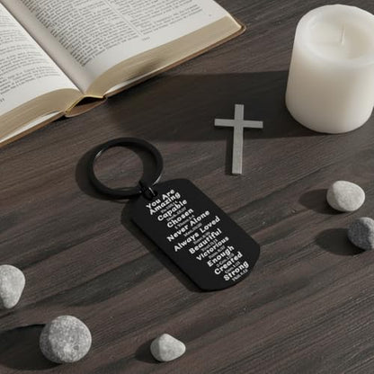 Bible Keyachain Christian Gifts for Women Cross Keychain Religious Gifts Bible Gift Faith Gift for Men - color: You're Amazing