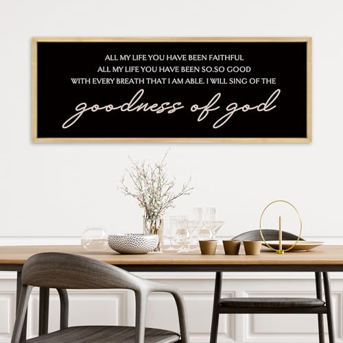 YWMZYKJGS Goodness of God Wall Decor 32"×12" Wood - color: Goodness of God (Wood), size: 32"L x 12"W