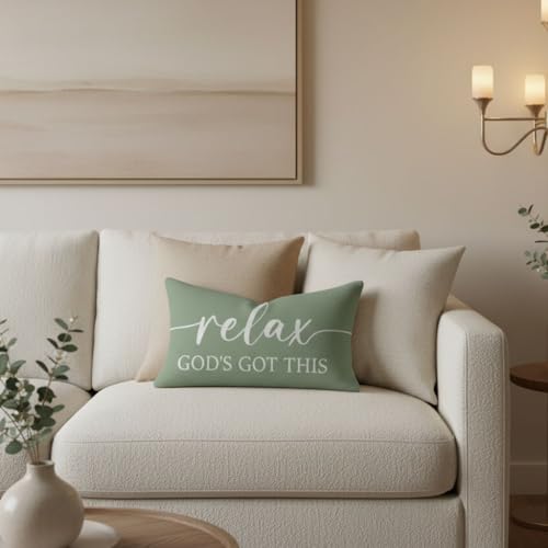 Decorative Throw Pillow Covers 12x20 Inch Set of 2 – Deep Sage - color: Deep Sage